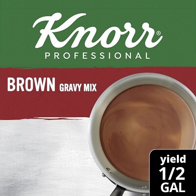 Knorr® Professional Brown Gravy 6 x 6.83 oz - Deliver simple, clean food with ease. Knorr® Gravies are reinvented by our chefs with your kitchen and your customers in mind.